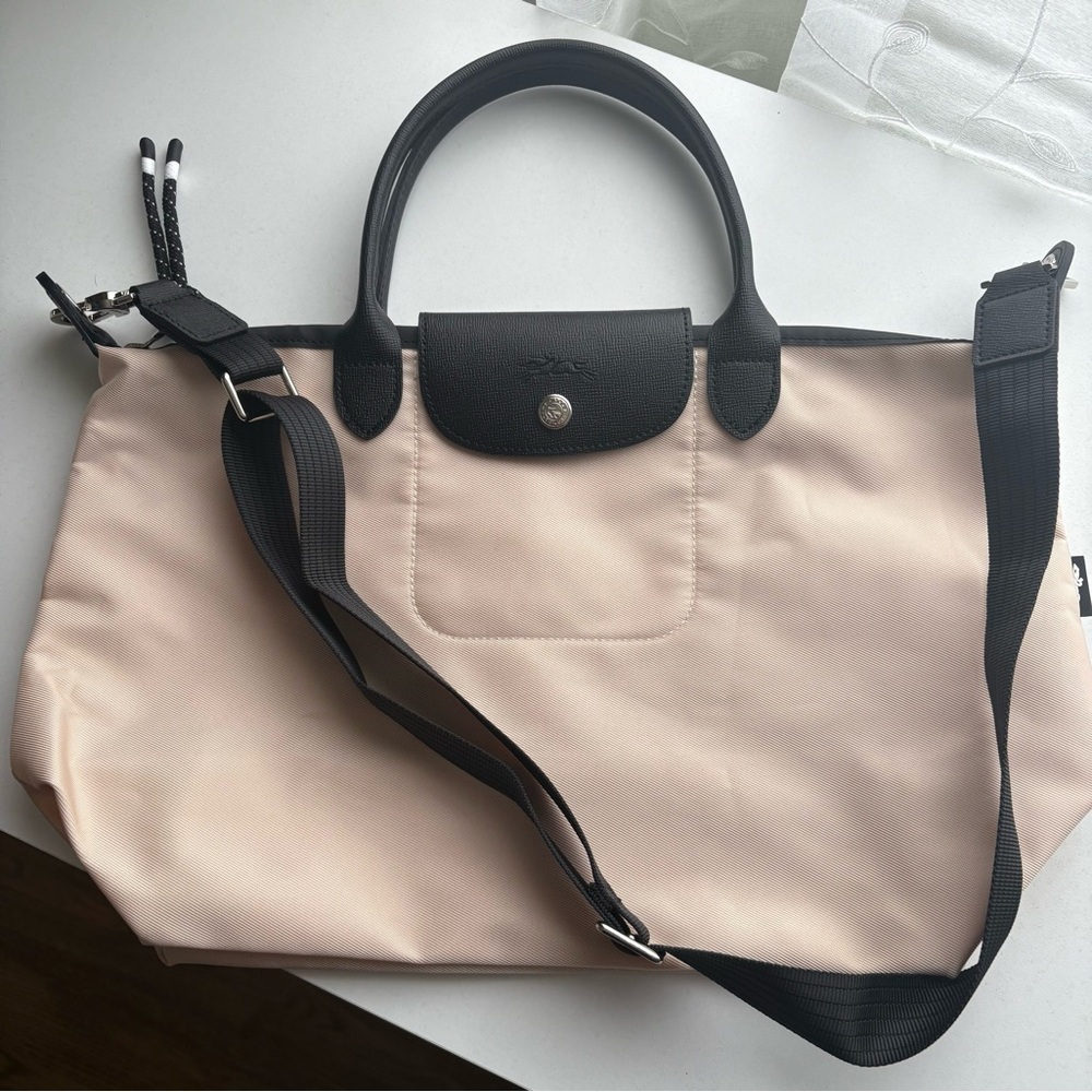 Longchamp Tote Bag in Black and Cream